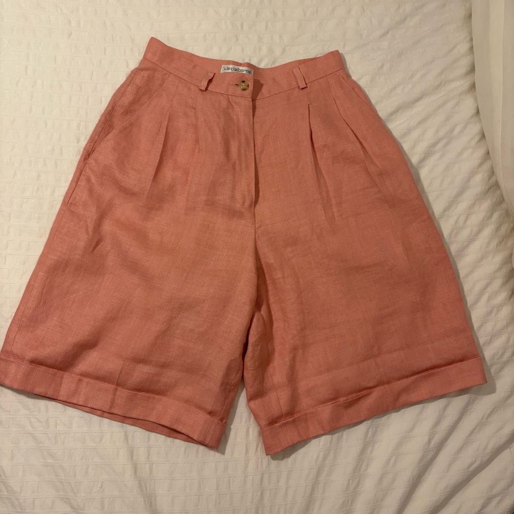 Liz Claiborne Pink Bermuda Shorts Relaxed Fit